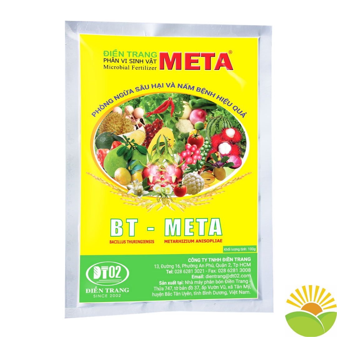Chế phẩm vi sinh BT – META (đối kháng sâu rầy, côn trùng, nấm bệnh gây hại) 100g
